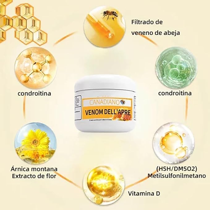 💯✅Crema curativa para el dolor y los huesos con veneno de abeja 🐝canadiense🌟🤯