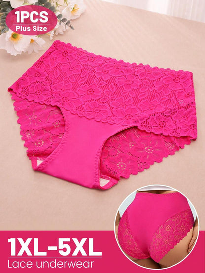 💯🔝SET DE 4 Cacheteros De Encaje Sin Costuras ⭐⭐⭐⭐⭐ De Cintura De Corte Alto Para Mujer💃