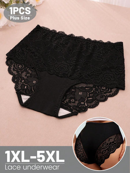 💯🔝SET DE 4 Cacheteros De Encaje Sin Costuras ⭐⭐⭐⭐⭐ De Cintura De Corte Alto Para Mujer💃