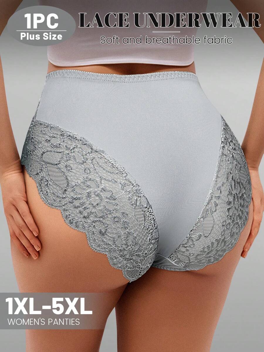 💯🔝SET DE 4 Cacheteros De Encaje Sin Costuras ⭐⭐⭐⭐⭐ De Cintura De Corte Alto Para Mujer💃