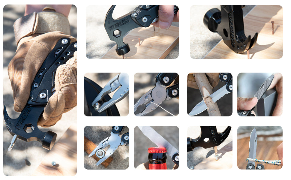 🔨💥 14 Herramientas en 1 💪 – ¡El Martillo Multifuncional que lo hace TODO! ⚡